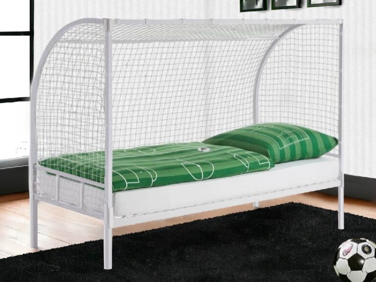 Single Bed - NOBRA 3ft Metal Bedframe - White - Beds-To-Go