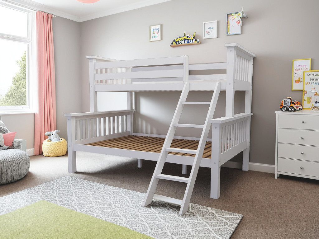 Double Bed - MOCCA Bunk Bed White 4ft6 - Beds-To-Go