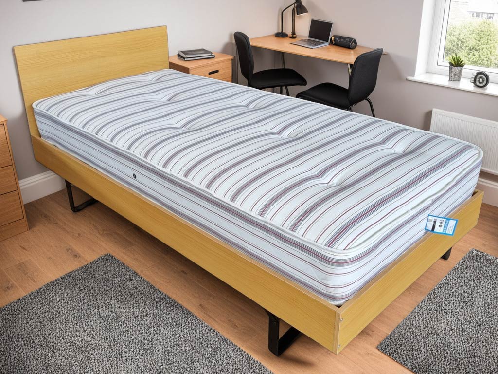 Single Bed - VALENTINA Metal Bed Black 3ft - Beds-To-Go