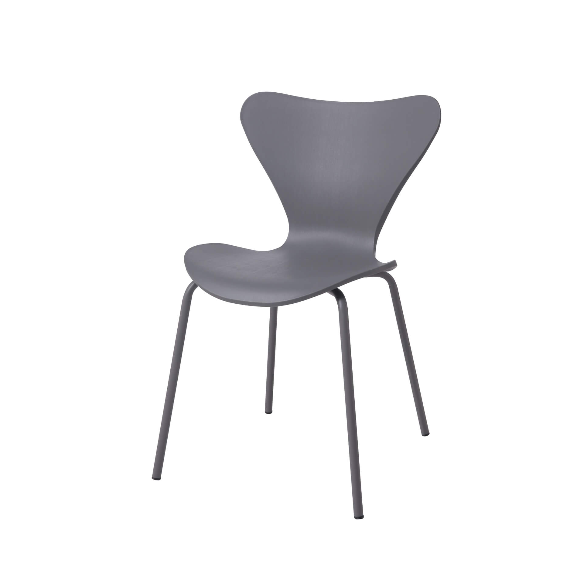 TIERRA Plastic Chairs with Metal legs Grey - Set of 4 - Sigrid Mills