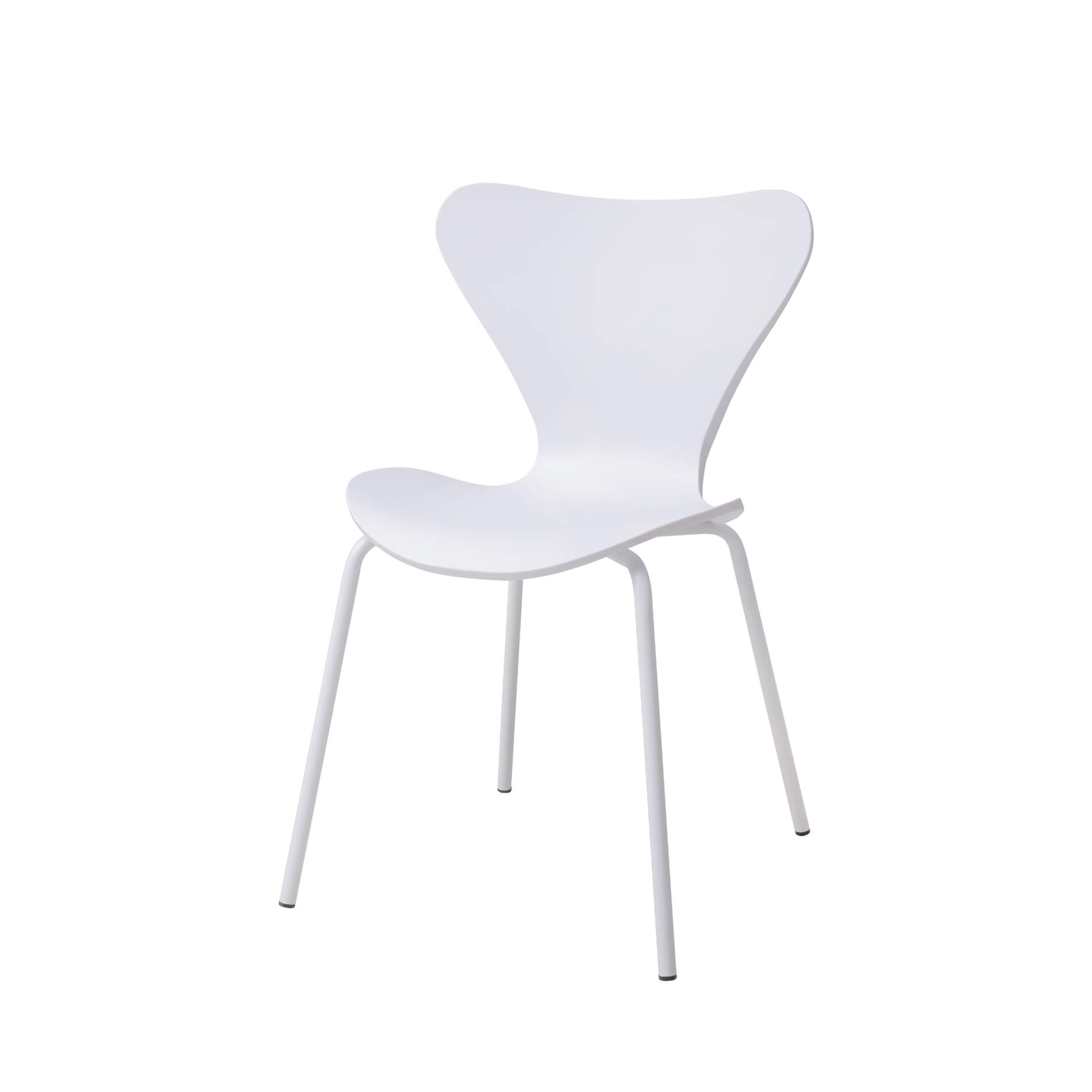 TIERRA Plastic Chairs with Metal legs White - Set of 4 - Sigrid Mills