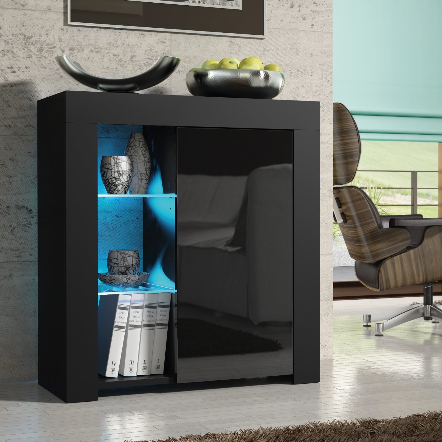 FLASH Sideboard 83cm - Black - Crete Bay