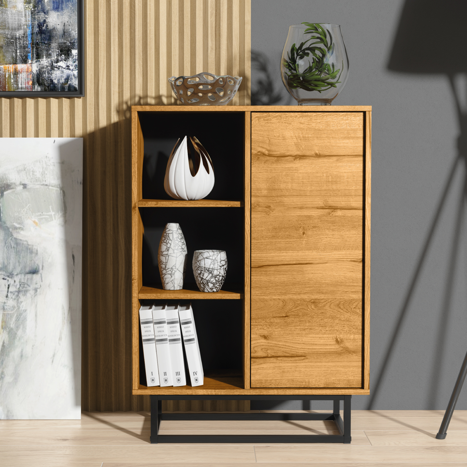ZAMORA Sideboard 100cm - Dark Oak - Crete Bay
