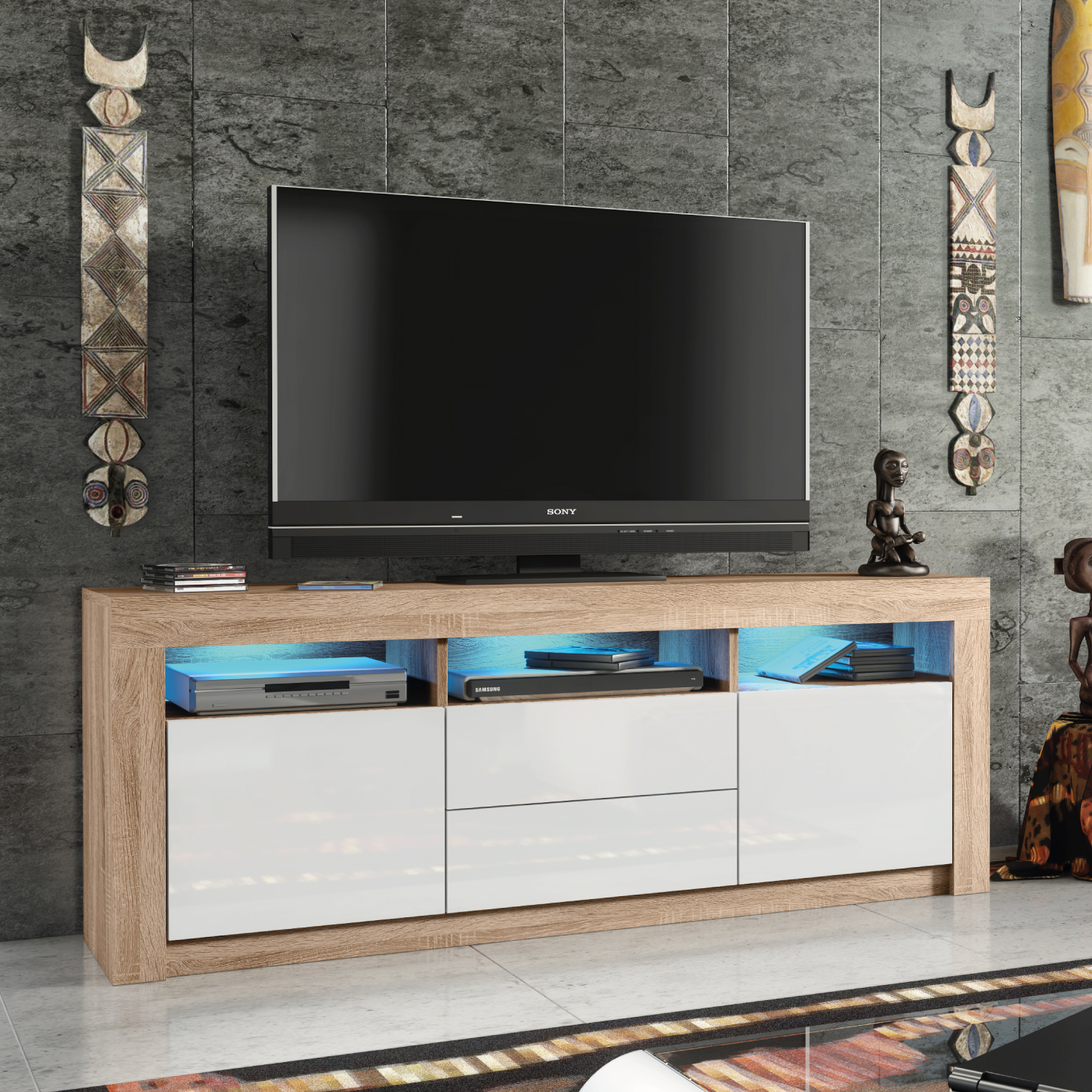 OASIS TV Unit 160cm - Natural Oak - Crete Bay