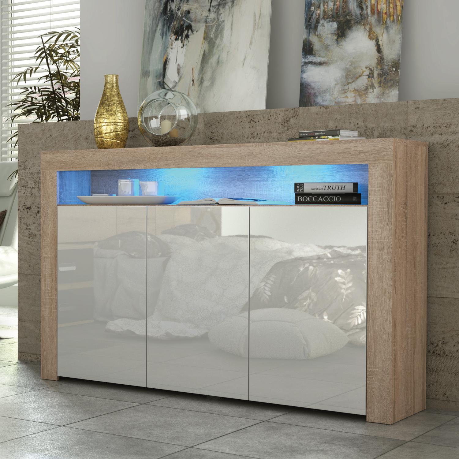 APEX Sideboard 155cm - Natural Oak - Crete Bay