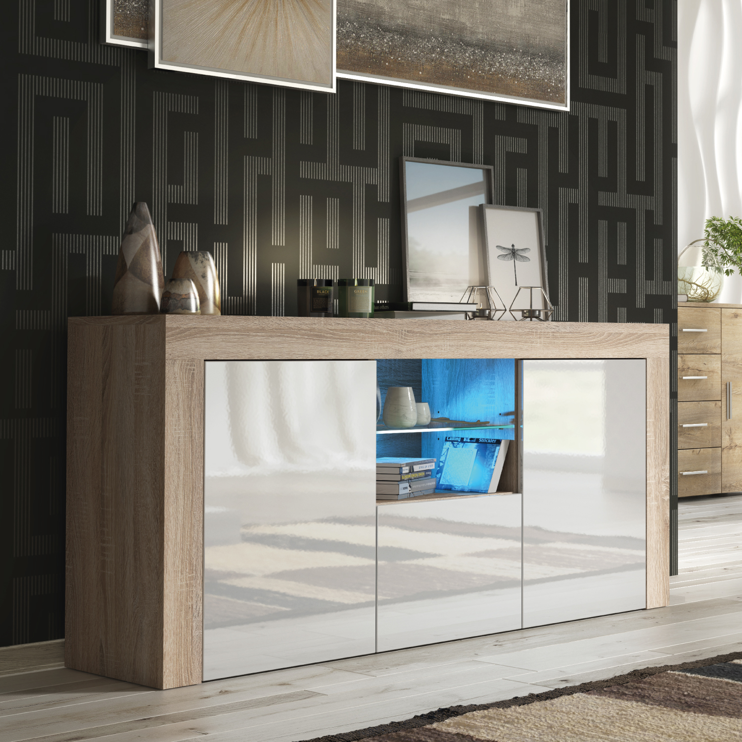 ASSENS Sideboard 145cm - Natural Oak - Crete Bay