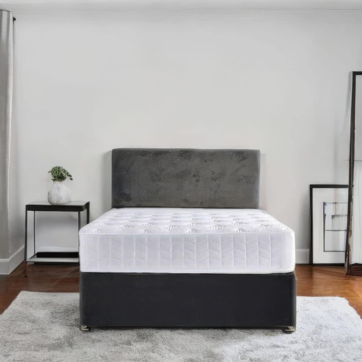 HANDY Headboard Double Fabric - Grey - Sigrid Mills
