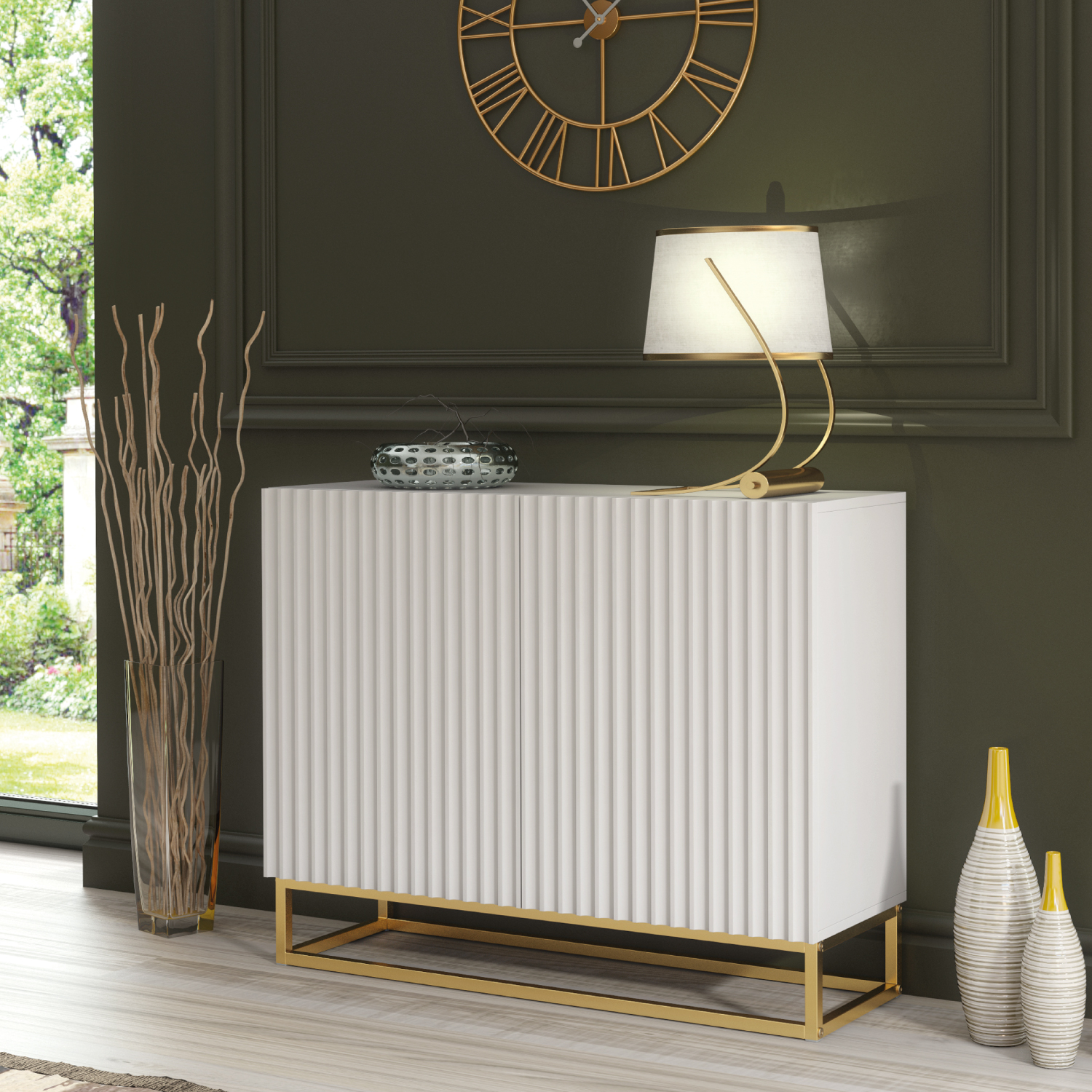 ANCONA Sideboard 100cm - White - Crete Bay