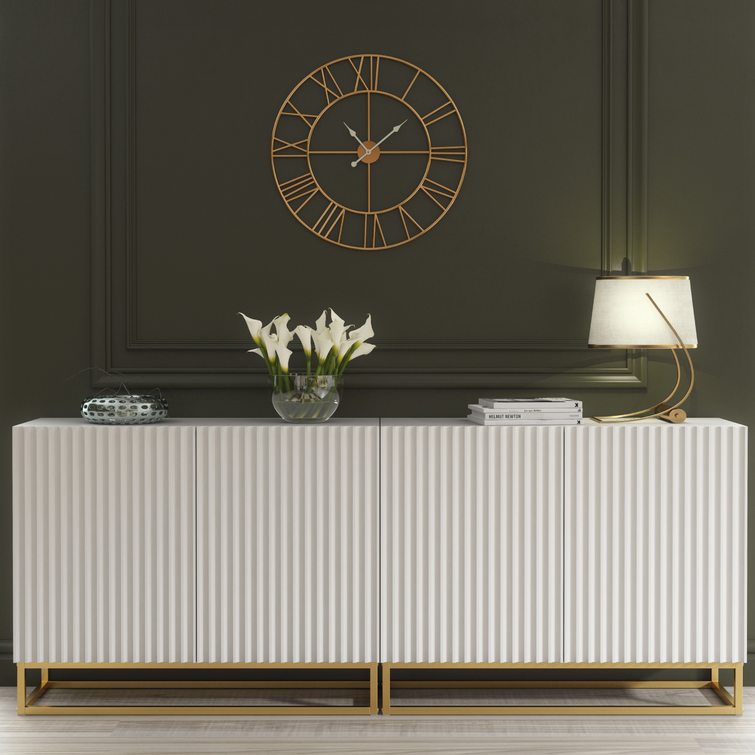 ANCONA Duo Sideboard 200cm - White - Crete Bay