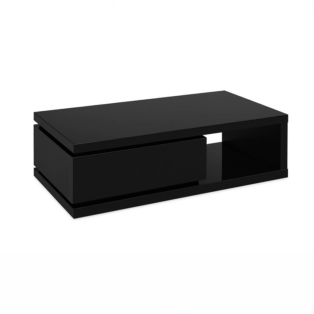 OWEN High Gloss Coffee Table - Black - Sigrid Mills