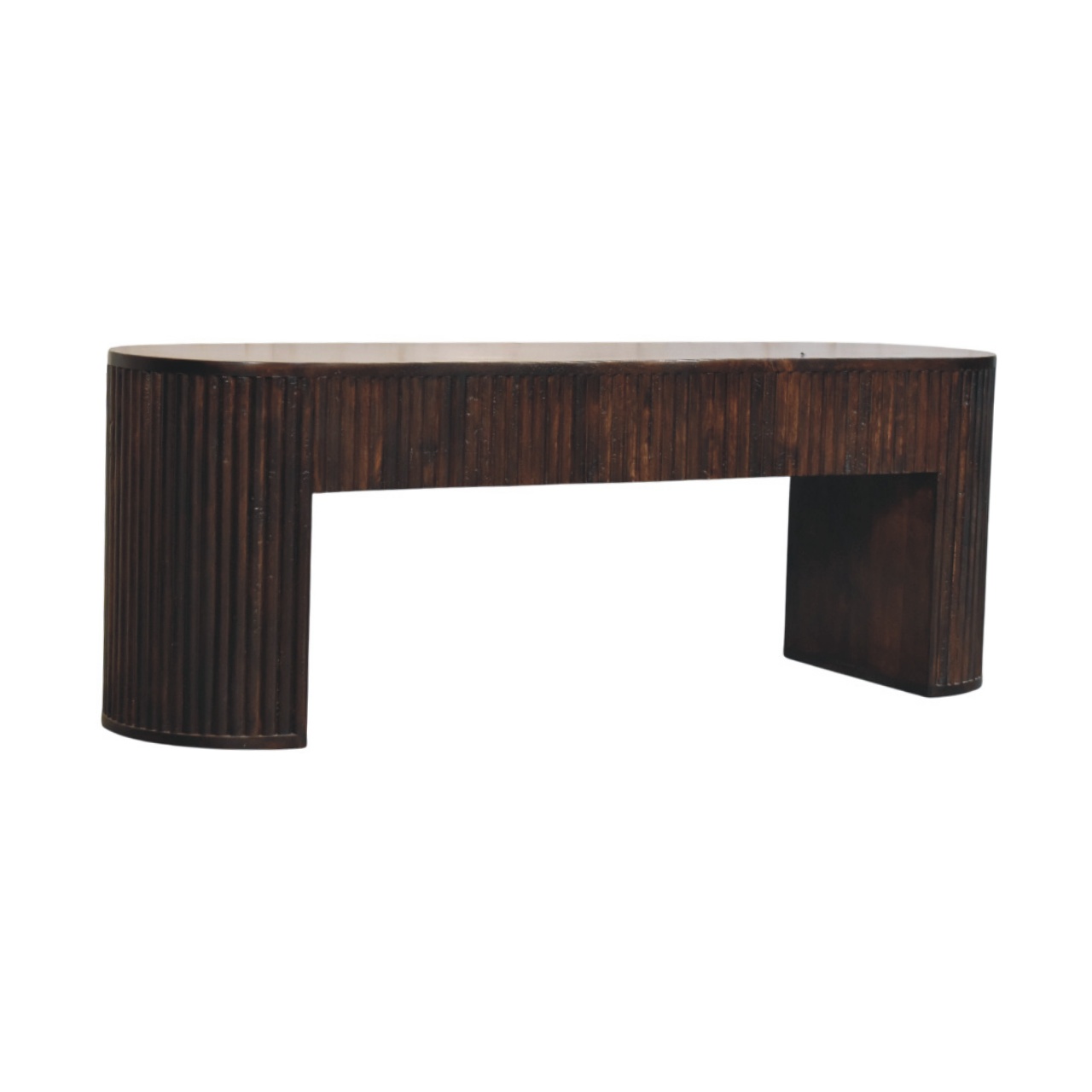 MOCE Velvet Dining Bench - Dark Oak - Beasley & Sons