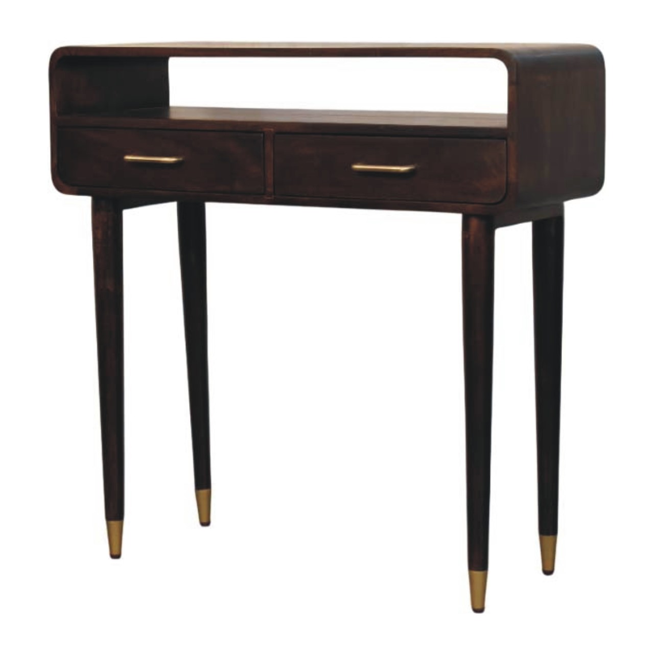 AVEL Wooden Console Table with 2 Drawers - Dark Oak - Beasley & Sons