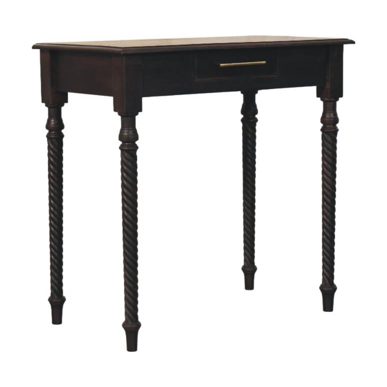 CORDE Wooden Office Writing Desk Table - Dark Oak - Beasley & Sons