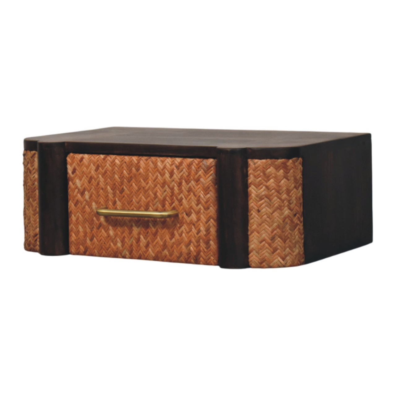 RATTA Wall Mounted Bedside Table - Brown - Beasley & Sons