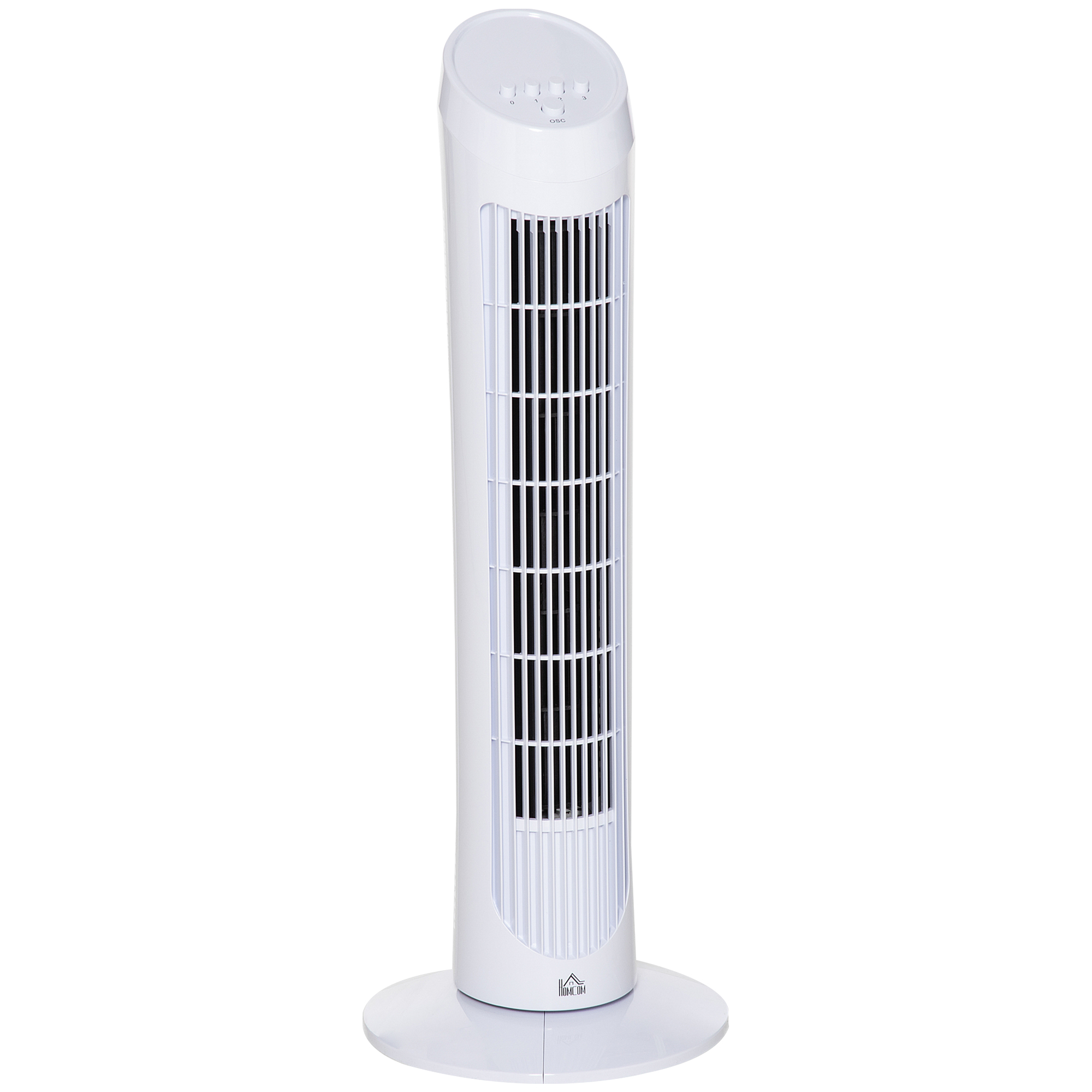 30" Oscillating Tower Fan 3 Speed Mode Ultra Slim Indoor Air Refresher Cooling Machine Noise Reduction - White - Life Essentials