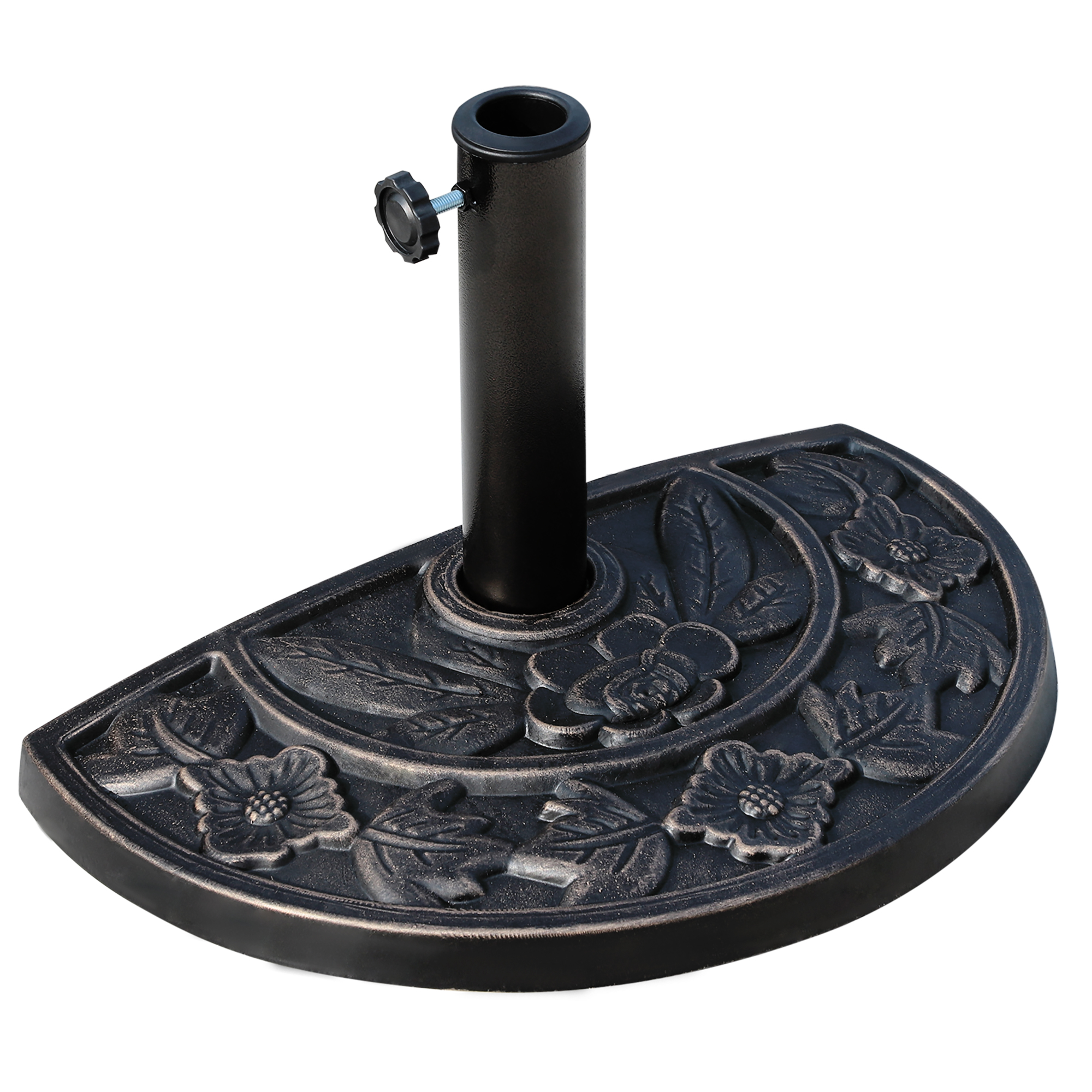 Heavy Duty Parasol Umbrella Base, Resin-Bronze Colour - Life Essentials