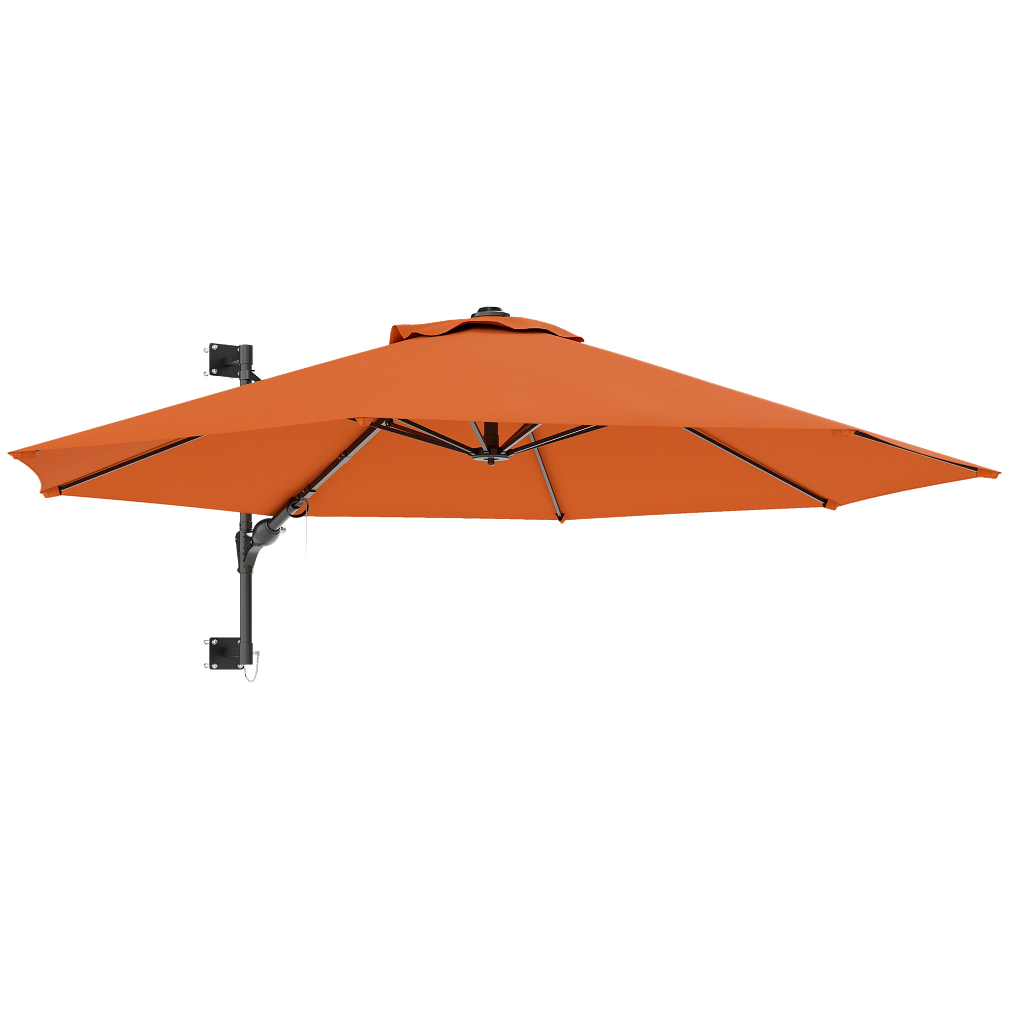 SUNVISTA 3(m) Wall Mounted Parasol Shade Orange - Life Essentials