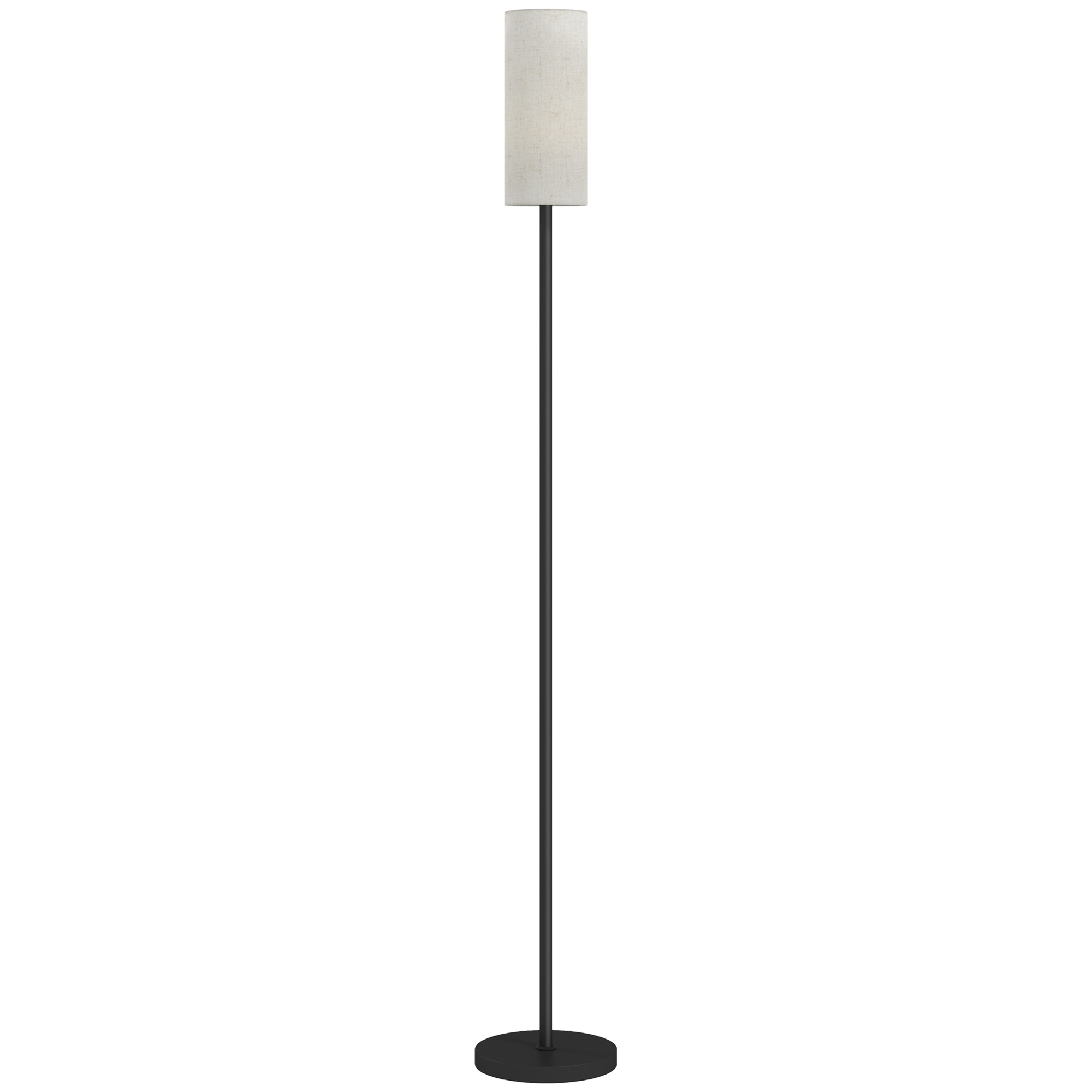 HERON Floor Lamp Modern Standing Lamp with Linen Shade White - Life Essentials