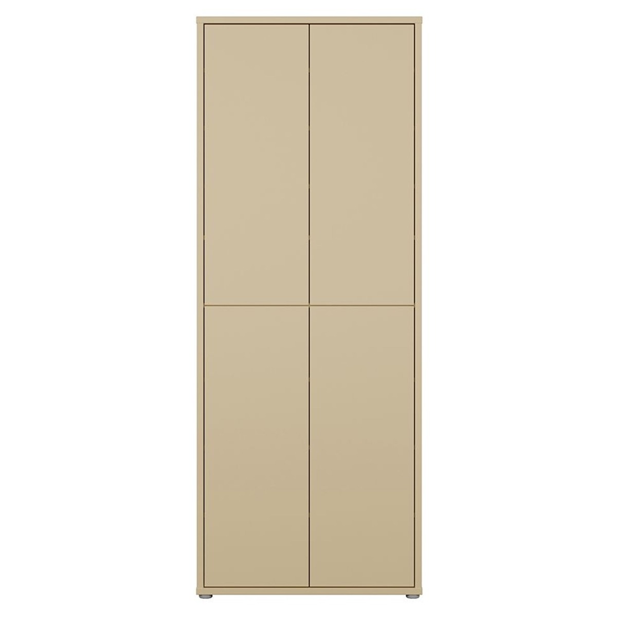 SOLARA Tall Shoe Cabinet with 4 Push to Open Doors - Yellow