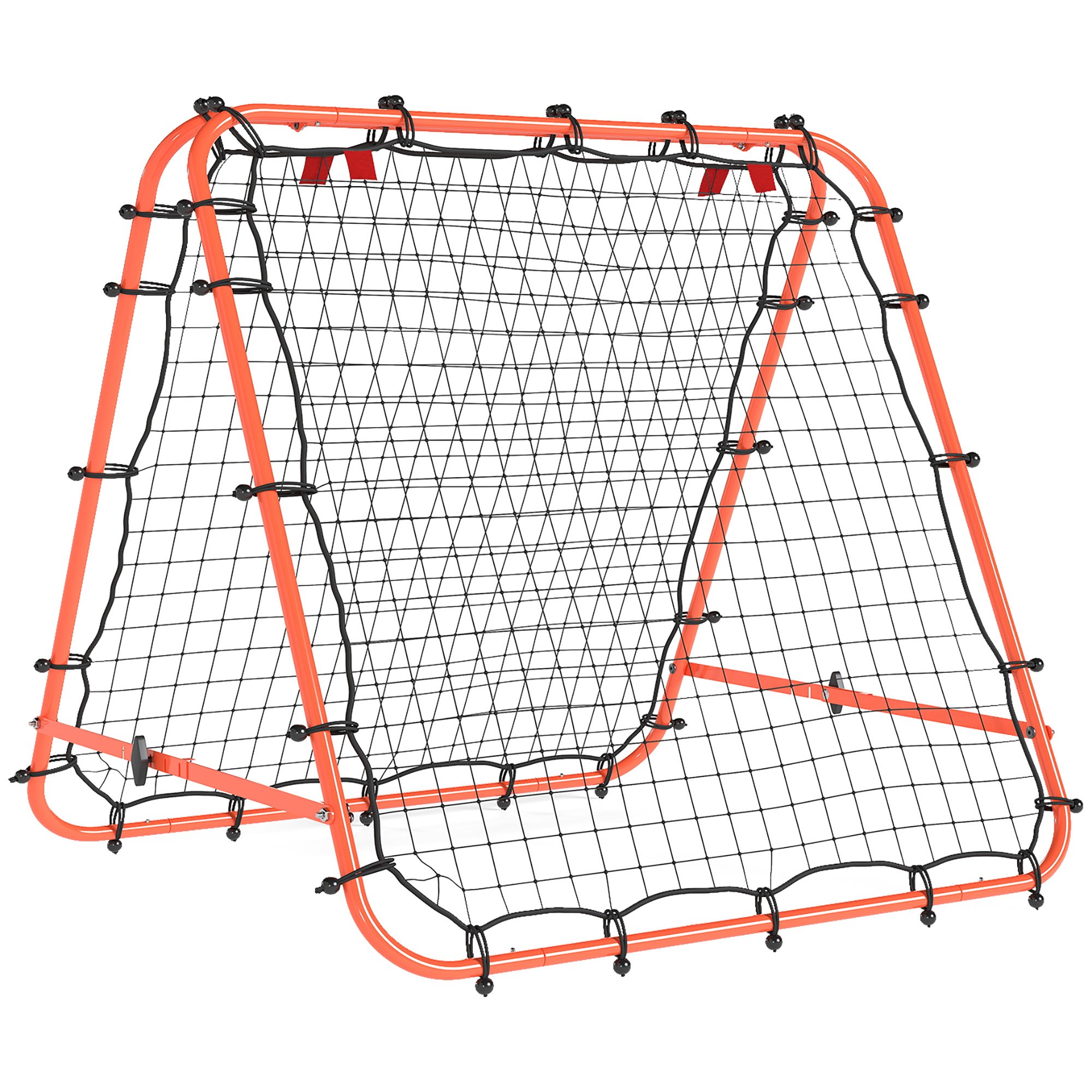 HERON Double Sided Football Rebounder Net Football Rebound Goal Orange - Life Essentials