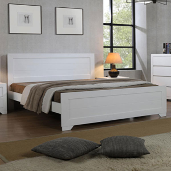 Rosamund 4ft6 Double Bed - White - Sigrid Mills