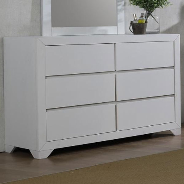 Dressing Table - ROSAMUND 6 Drawer Dresser Sonoma Oak 120cm - Sigrid Mills