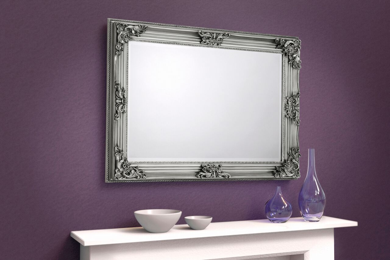 Rococo Pewter Wall Mirror - JB Collections