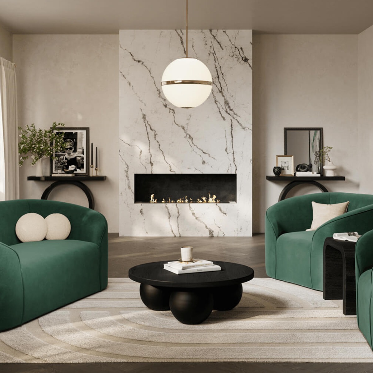ZUVA Velvet 2 Seater Sofa - Forest Green - Leeds Plywood