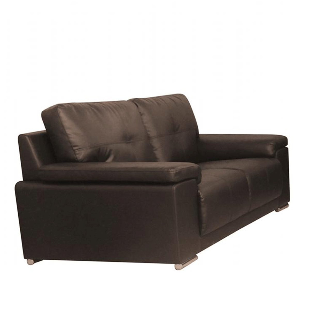 Richmond Luxe Comfort Classic Bonded Leather and PU 2-Seater Sofa in Brown - Sigrid Mills