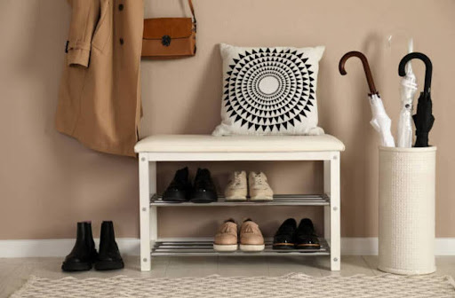 shoe cabinet with bench