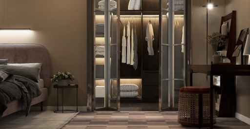 Green triple wardrobe