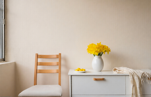 Cream chest of drawers with charm